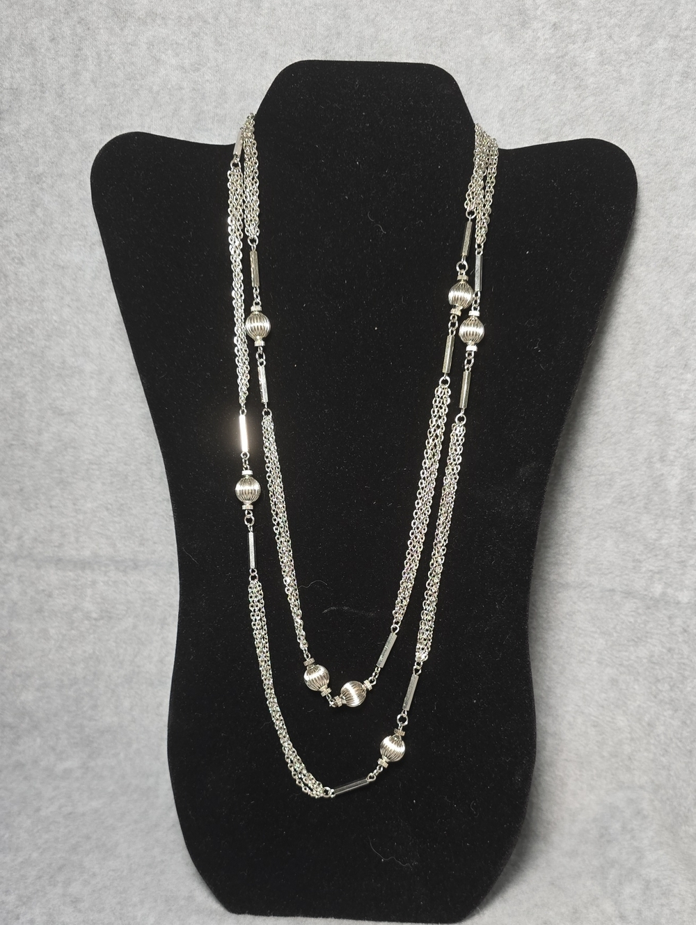 Vintage Sarah Coventry Silver-Tone Extra Long Necklace